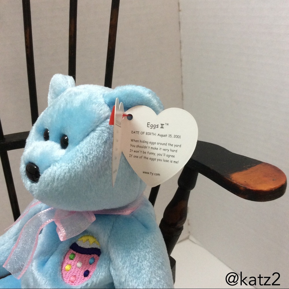 Ty Beanie Baby Retired Eggs II Bear 2001 - Picture 3 of 5